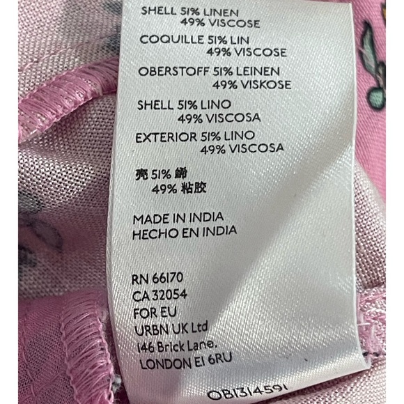 Anthropologie Pink Floral Belted Shorts NWT Size XL - Picture 8 of 13